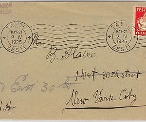 ESTONIA -  POSTAL HISTORY - COVER to USA 1935