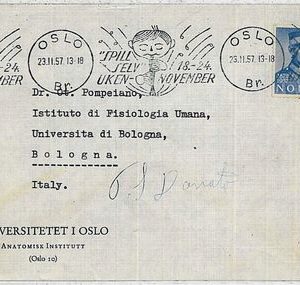 29695 -   NORWAY - POSTAL HISTORY: postmark on COVER -  1957 MUSIC