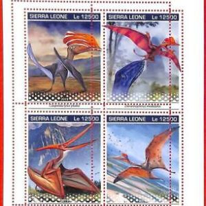 A4856 – SIERRA LEONE – ERROR MIPERF Miniatur s: 2019 Flying Dinosaurs...