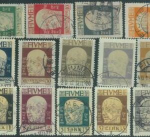 87885 -  ITALY  Fiume  - Collectible STAMPS  -  Sassone 113/25  FINELY USED