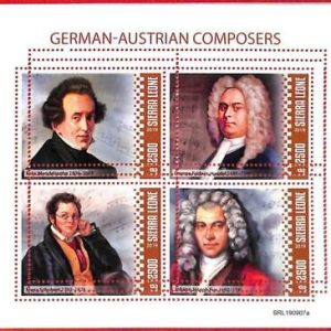 A4861 - SIERRA LEONE - ERROR MISPERF: 2019, Música, Handel, Mendelssohn,...