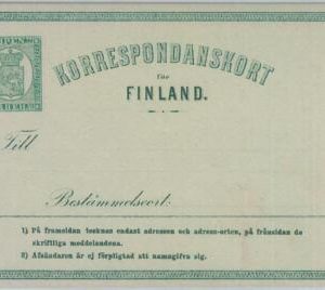 81907 - FINLAND - Postal History -  STATIONERY CARD  # P2 b