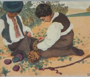 98437 - VINTAGE  ILLUSTRATED  POSTCARD - Czechoslovakia - Boys Playing