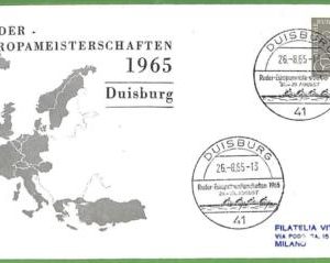 af3709 - GERMANY - POSTAL HISTORY -Event postmark  -  ROWING Canoes - 1965