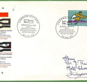 af3745 - SWITZERLAND - POSTAL HISTORY -  Cover - ROWING Canoes - 1962