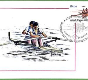 af3755  - ITALY - POSTAL HISTORY -  MAXIMUM CARD - ROWING Canoes - 1982