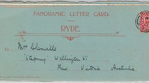 GB - POSTAL HISTORY: PANORAMIC LETTER CARD from IOW Isle of Wight Ryde 1912