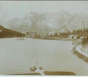 98187  - CARTOLINA d'Epoca -  BELLUNO Provincia - LAGO MISURINA fotografica 1909