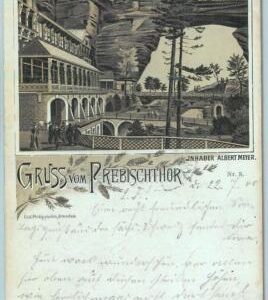 98435 -  VINTAGE  POSTCARD - Czechoslovakia - Gruss Aus Prebischtor PRAVCICKA