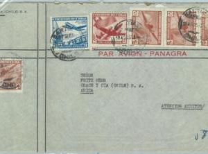 84246 -  CHILE -  POSTAL HISTORY -  Internal  AIRMAIL COVER  1953 - Panagra