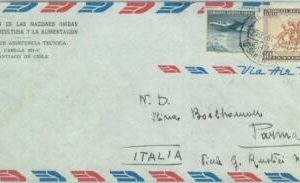 84254 -  CHILE -  POSTAL HISTORY -   AIRMAIL COVER  to ITALY  1961