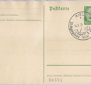 56503 - OLYMPIC GAMES - GERMANY -  POSTMARK on POSTAL STATIONERY CARD 1936