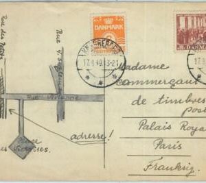 66657 - DENMARK - Postal History - CARD to FRANCE 1949
