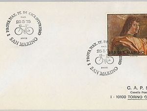 45648 - SAN MARINO -  POSTAL HISTORY -  special postmark 1975 CYCLING sport