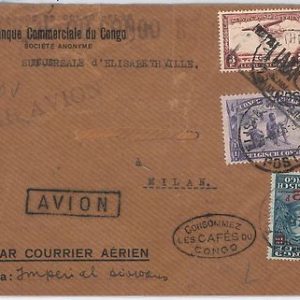 Congo Belge / Belgian Congo  POSTAL HISTORY - COVER with nice POSTMARK - 1935