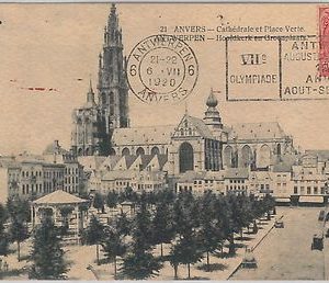 56507 -  OLYMPIC GAMES  -  BELGIUM -  POSTAL HISTORY: POSTMARK on POSTCARD 1920