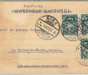 69005 - LATVIA - POSTAL HISTORY -  POSTCARD from RIGA to SWITZERLAND 1923