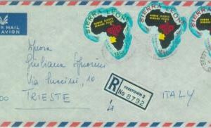 83823 - Sierra Leone - Self-Adhesive stamps on COVER 1969  maps HUMAN RIGHTS