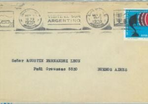 84243 - ARGENTINA - POSTAL HISTORY - Special postmark on COVER 1970 - AUTO trees