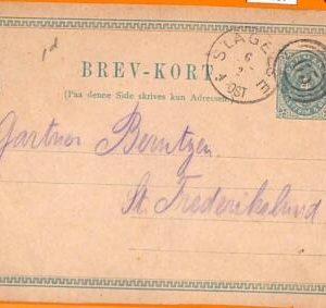 99107 - DENMARK - POSTAL HISTORY -  STATIONERY CARD - damaged