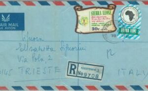 83839 - Sierra Leone - Self-Adhesive stamps on COVER 1970 minerals DIAMONDS maps