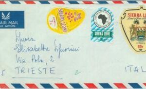 83841 - Sierra Leone - Self-Adhesive stamps on COVER 1969 minerals DIAMONDS food