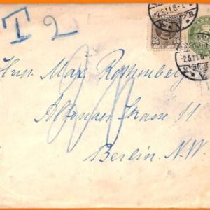 99112 - DENMARK - POSTAL HISTORY -  STATIONERY COVER added franking 1911 TAXED