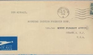 82310 -  SOUTH AFRICA  - POSTAL HISTORY - SG # 64  single use on COVER 1946