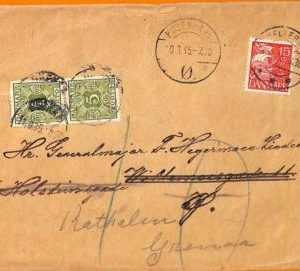 99123 - DENMARK - POSTAL HISTORY  -  REVENUE Tax stamps on COVER  1935