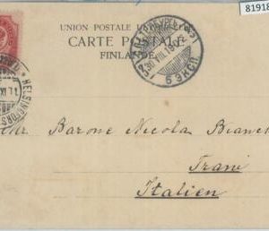 81918  -  RUSSIA Finland - POSTAL HISTORY -  POSTCARD to  ITALY 1902