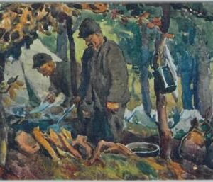 98502 - VINTAGE POSTCARD - Czechoslovakia - Military ILLUSTRATED Camp Kitchen