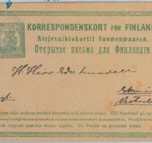 81908 - FINLAND - Postal History -  STATIONERY CARD 1875