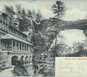 98527 - Czechoslovakia - VINTAGE  POSTCARD -  Pravčická brána  Prebischtor GRUSS