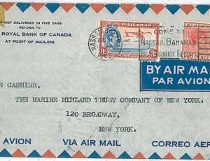 28645  - BAHAMAS - Postal History - AIRMAIL COVER to USA 1943 - US CENSOR