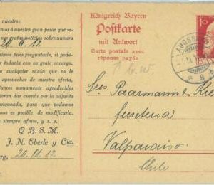 89230 - GERMANY Bayern - Postal History - ADVERTISING STATIONERY CARD to CHILE