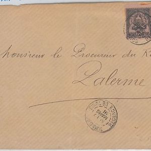 French Colonies: TUNISIE  Tunisia-  POSTAL HISTORY: COVER to ITALY 1891