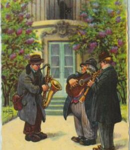 98506 - VINTAGE POSTCARD - Czechoslovakia - Artist Drawn ILLUSTRATED Music