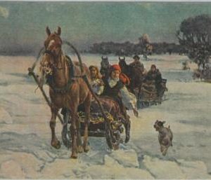 98494  -  VINTAGE  POSTCARD - Czechoslovakia -  Artist Drawn ILLUSTRATED Dog