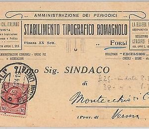 50495   CARTOLINA d'Epoca - FORLI citta' - PUBBLICITARIA 1924
