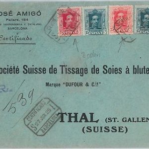 58403 - SPAIN - POSTAL HISTORY: COVER to SWITZERLAND 1948 - 25 cnt DOS COLORES!
