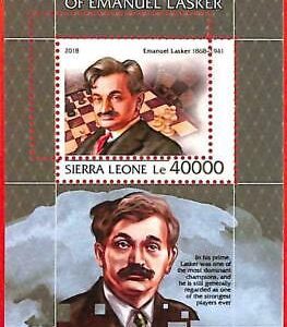 A4775 - SIERRA LEONE - ERROR MIPERF Sonderblock: 2018, Emanuel Lasker, Schach