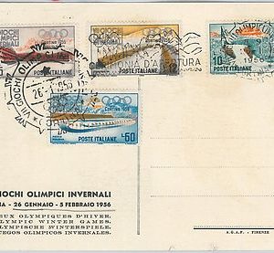 56513 - WINTER OLYMPICS - ITALY - POSTAL HISTORY: SPECIAL POSTCARD Cortina 1956