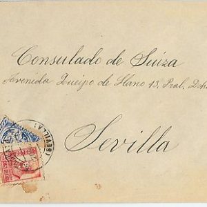 58409 -  SPAIN - POSTAL HISTORY: BENEFICO BISECTADO on COVER from  BADOLATOSA