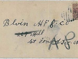 POSTAL HISTORY cover -  NEWFOUNDLAND to USA