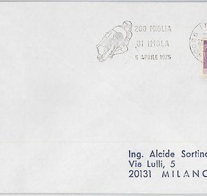 56630 - TRANSPORT: MOTOCYCLING - ITALY -  POSTAL HISTORY: Postmark on COVER 1975