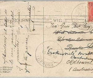 58424  -  SPAIN  - POSTAL HISTORY: MEDALLON  on POSTCARD to AUSTRALIA - 1910