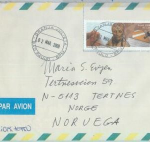 81770 - BRAZIL - POSTAL HISTORY -    COVER to NORWAY  2009 -  Medicine BRAILE