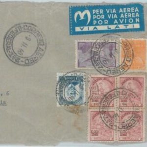 81772 - BRAZIL - POSTAL HISTORY -  COVER cut-out to ITALY - LATI  flight  1940