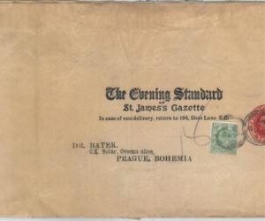 73968 - GREAT BRITAIN - POSTAL STATIONERY COVER Printed to order w/ PERFIN STAMP
