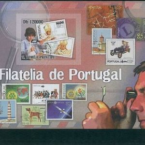 Sao Tome e Principe - ERROR = IMPERF SHEET: PHILATELY POPE, CARS, DOGS, ROTARY